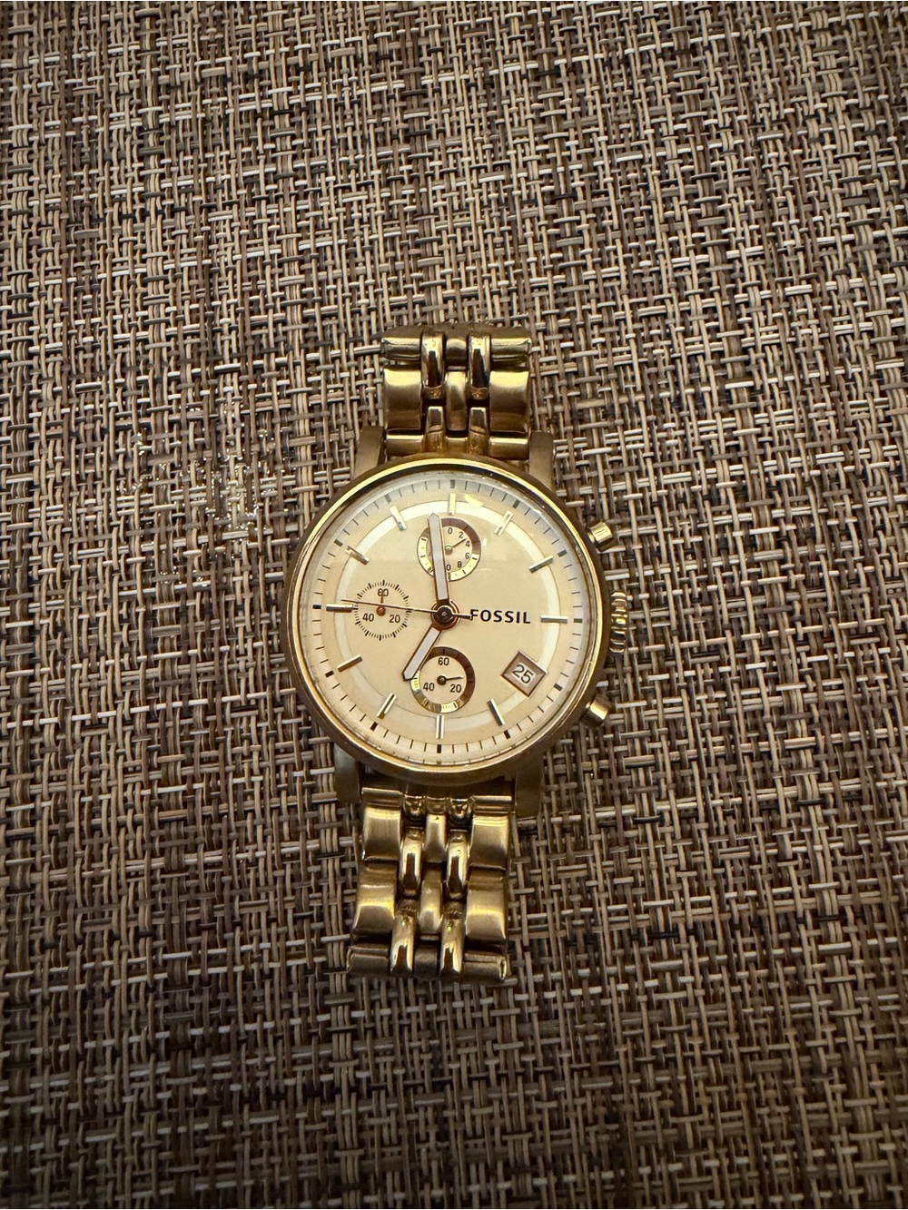 Fossil Gold Tone Chronograph Watch | Women’s Stainless Steel